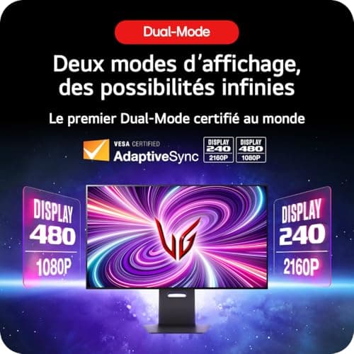 LG Ultragear™ OLED 32GS95UV-B 32 inch Gaming Screen – UHD 4K (3840 x 2160) resolution OLED screen, 0.03 ms GtG 240Hz, DisplayHDR™ TrueBlack400, DCI-P3 98.5%, AMD FreeSync Premium Pro, NVIDIA G-Sync - Image 4