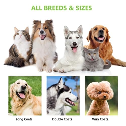 Pet Grooming Supplies - Dog Cat Brush, Undercoat Deshedding Rake, Furminator Dog Grooming Brush, Green Dog Comb, Dog Brush - Image 7