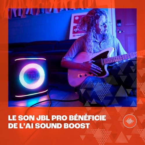 JBL Partybox Encore 2, Wireless Bluetooth Speaker with Wireless Mic, 15 Hours Battery Life, IPX4 Splash Resistant, JBL Pro Sound with AI Sound Boost and Auracast Multi-Speaker Connection, Black - Image 4
