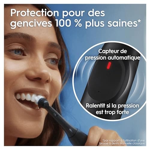 Oral-B iO 2 Black Electric Toothbrush for Adults, 3 Cleaning Modes, Soft for Gums, Soft Brushing, Accessories, Oral B Replacement Brush, Brush Holder, Travel Case - Image 6