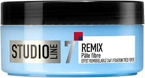 L'ORÉAL PARIS - Fibre-Styling Paste Very Strong Hold - Reshapable Effect - 24-Hour Hold - Styling Styling - All Hair Types - Studio Line Remix - 150 ml - Image 1