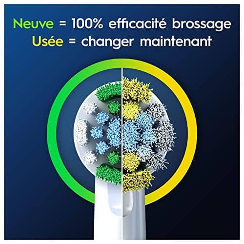 Oral-B Pro Lot De 10 Brossettes De Rechange Précision Clean, AUTHENTIQUES, Blanches, 3 Types De Filaments Et Tête Ronde Pour Un Nettoyage Précis, Embouts Pour Brosses A Dents Electriques Oral B Pro - Image 7