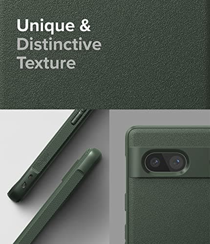 Ringke Case Compatible with Google Pixel 7a [Onyx] Anti-slip Shockproof Protection Rugged Flexible Ultra Thin Soft TPU Durable Case - Dark Green - Image 4