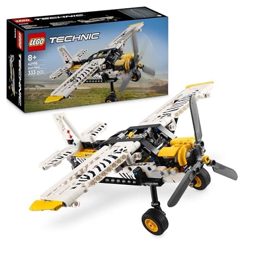 LEGO Technic L'Avion de Brousse Construction Game for Boys and Girls from 8 Years Old Model with 4-Cylinder Engine with Pistons and Propeller – Gift Idea for Children with Mechanical Enthusiasts 42198 - Image 2