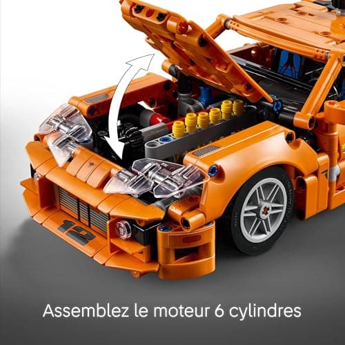 LEGO Technic Fast and Furious Toyota Supra MK4 - Jeu de Construction avec Voiture de Course – Inclut Un Moteur 6 cylindres et Un Capot ouvrant - Idée Cadeau pour garçons et Filles dès 9 Ans 42204 - Image 6