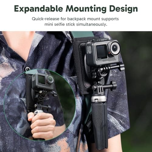AKASO Backpack with Adjustable Shoulder Strap and J-Hook, Mount System for GoPro Hero 13/12/11/10/9 Session, DJI Osmo Action 5 Pro/4/3 Osmo Pocket, Insta360 - Image 5