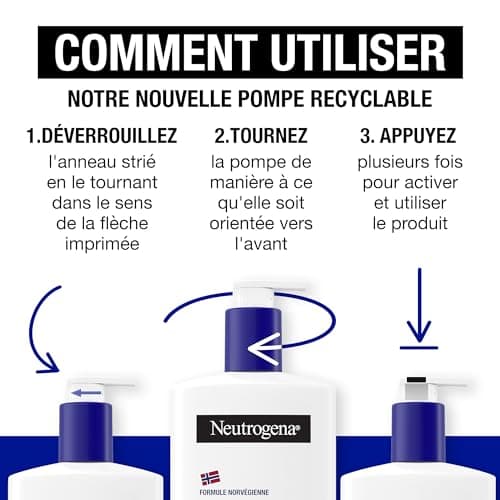 Neutrogena – Lait corps Formule Norvégienne Hydratation Profonde (flacon-pompe de 400 ml) – Lait à absorption rapide pour peaux sèches et abîmées – Lait hydratant enrichi en huile - Image 8