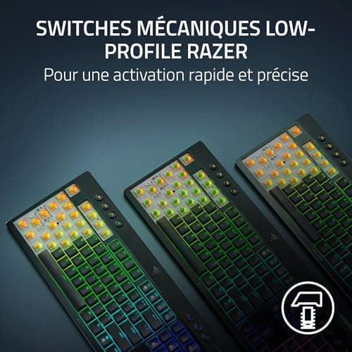 Razer BlackWidow V4 Tenkeyless HyperSpeed Low Profile - Hot-Swappable Wireless Gaming Keyboard - HyperSpeed & BT - Multifunction Wheel and 3 Buttons - Orange Switch | AZERTY Keyboard FR - Image 3