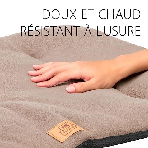 Ferplast Lit pour Chien Coussin pour Petits Chiens Tissu Double Face Anti-rayures et Imperméable, Matelas Chaud en Micropolaire pour Chien Lavable en Machine à 30° 57 x 38 x 3,5 cm.Noir - Image 6