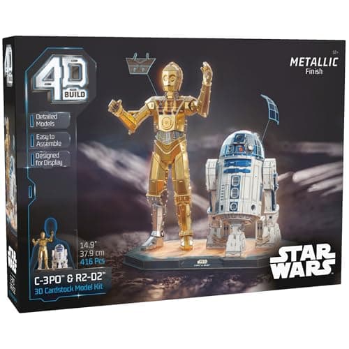 4D Build -4D Build, C-3PO and R2-D2 Star Wars Collectable, Construction Toys, 3D Puzzle for Adults and Teens, 416 Pieces, Ages 12+ (Spin Master 6074268) - Image 2