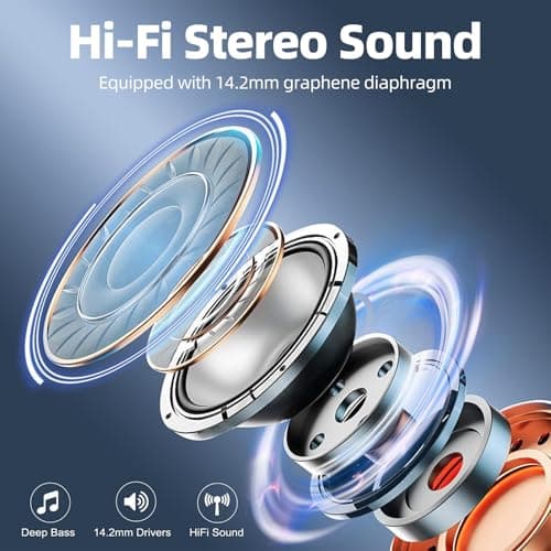 Bluetooth In-Ear Wireless Earbuds, Bluetooth 5.3 Hi-Fi Stereo Sound, Touch Control, Built-in Mic, Noise Reduction, 24 Hours Playtime, for iOS Samsung Android Phone - Image 5