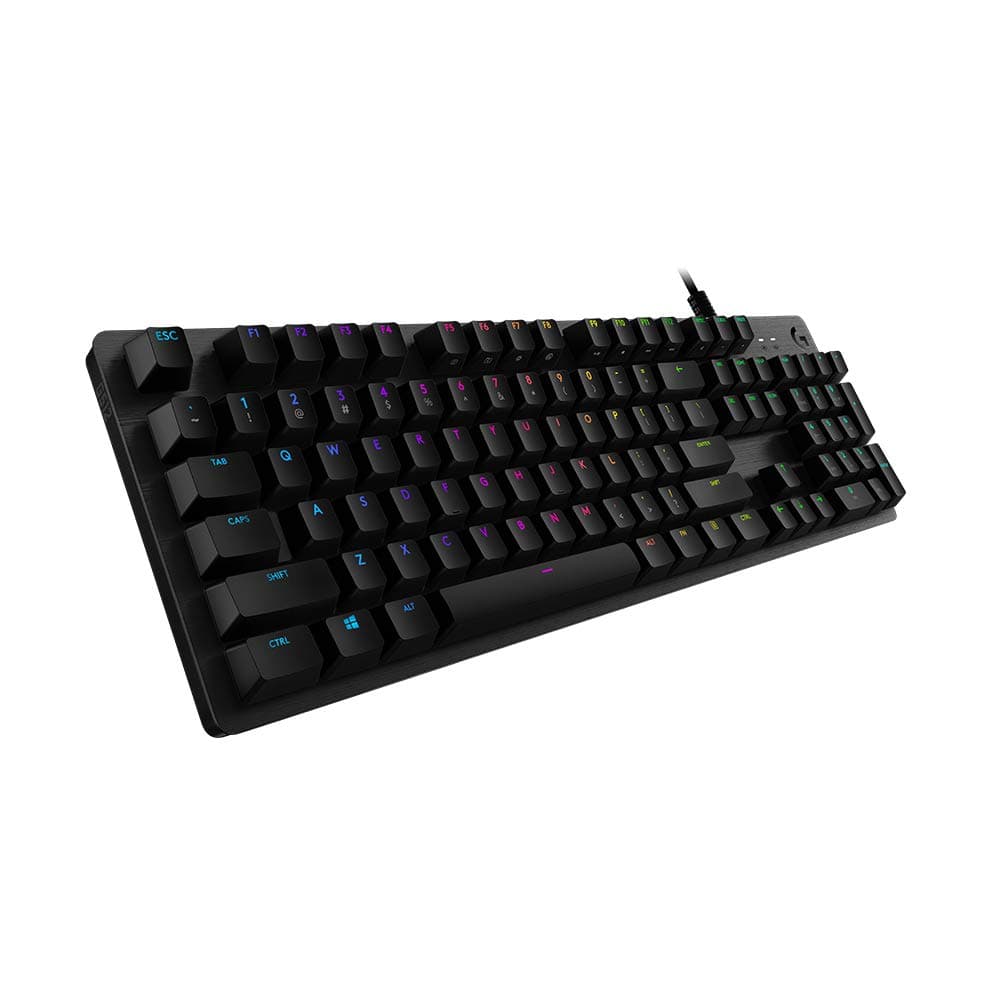 Logitech G 512 Mechanical Gamer Keyboard, Illuminated RGB LIGHTSYNC, Touch Switches GX Brown, Aluminium Alloy 5052, Full Function Keys, USB Relay, French AZERTY – Black