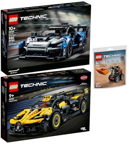 Lego Technic 42151 Bugatti Driver, 42123 McLaren Senna GTR & 30710 - Image 2