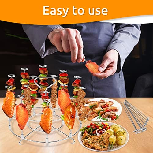 Air Fryer Skewers, Kebab Holder, Ninja Accessories 15 in 1, Compatible with Ninja Foodi/Instant Pot/Pressure Cookers 8 Liter - Image 6