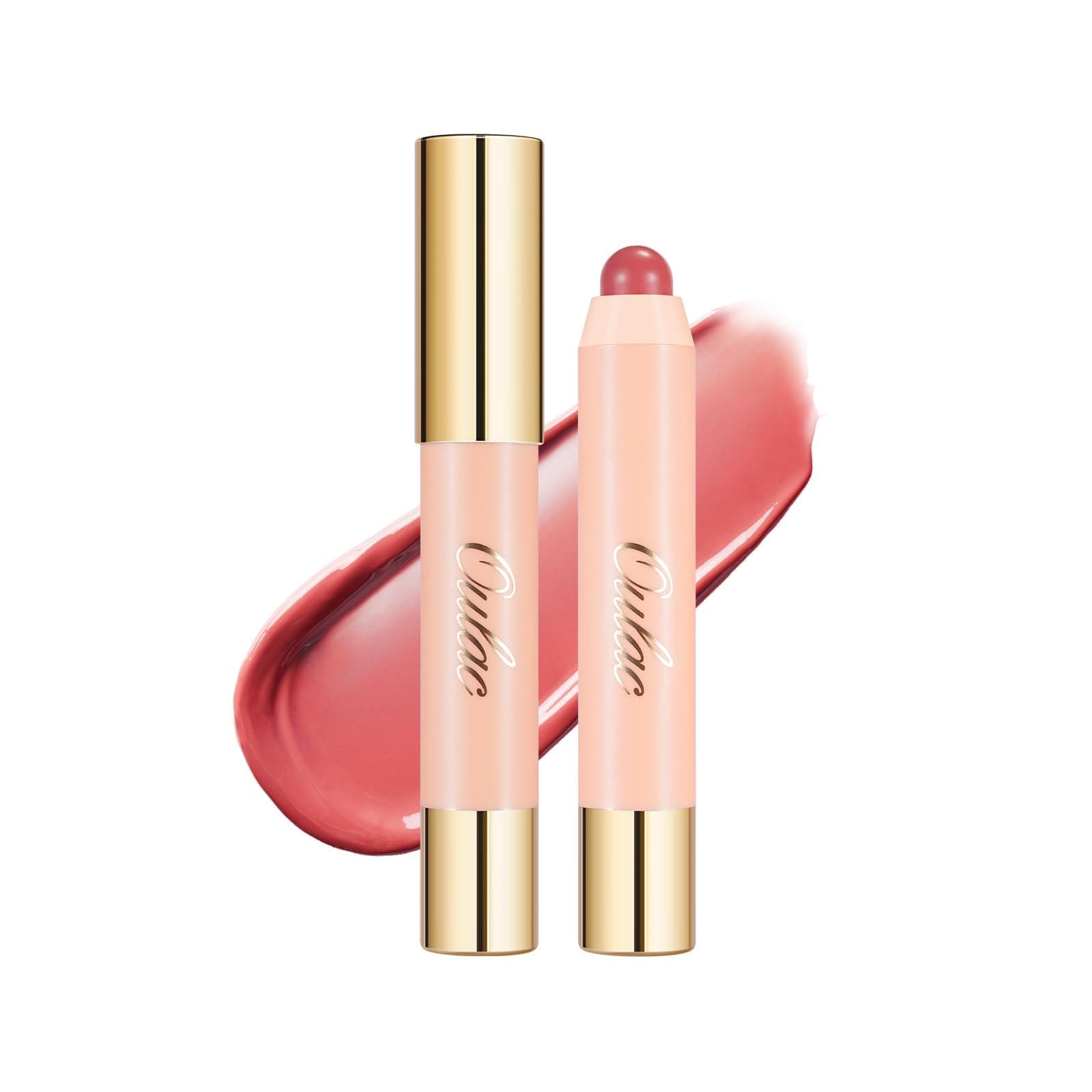 Oulac 2 in 1 Lipstick and Blush – Bright and Juicy, Colour Lip Marker Create a Make-Up Essence, Moisturising Lipstick, Suitable for All Skin Carnations, 2.5 g, Fruit Surge (02)