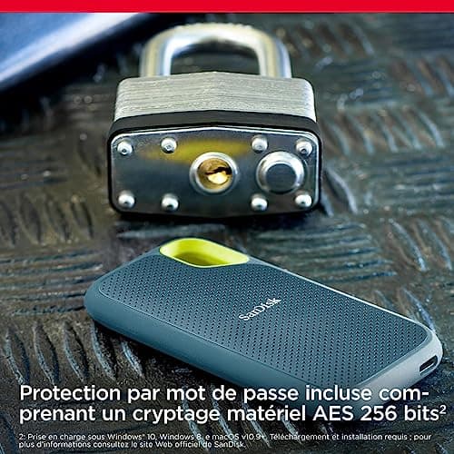 SanDisk Monterey Extreme Portable NVMe SSD 8TB (up to 1050MB/s Reading, 1000MB/s Write, USB-C, IP65 Rated Dust and Water Resistance, Convenient Carabiner) - Image 7