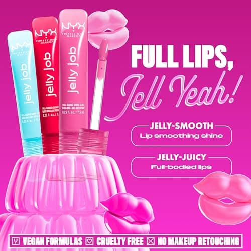 NYX Professional Makeup Jelly Job - High Gloss - Smoothing Effect - Comfortable Feel - Visibly Hydrated Lips - Cherry Scent - Honey, It's Jelly 05 - Image 5