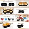 Accessories Air Fryer Set for Ninja Double Stack xl SL400EU 9.5L, 21pcs Silicone Mould for Ninja Foodi MAX Dual Zone AF400EU, Reusable Airfryer Dish with Waffle/Donut Mould, Grills etc - Image 6
