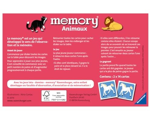 Ravensburger - Educational Game - Memory® - Animals - A First Educational Game Mixing Observation, Association and Memorization - From 2 Years - 24153 - Image 4