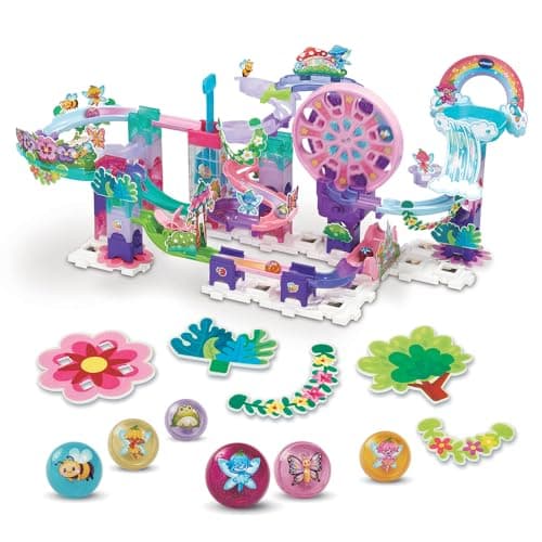 VTech - Marble Rush Fairy Garden Set M500E - Buildable Electronic Ball Circuit, 90 Pieces and 6 Glitter Balls - Creative Building Set - Gift for Children from 4 Years Old - Content in French - Image 5