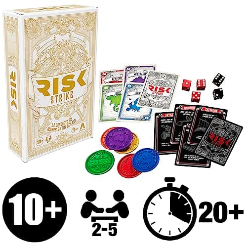 Hasbro Gaming Risk Strike, Card and Dice Game, Quick Strategy Card Game for 2-5 Players, Around 20 Min. Family Games, Group Games - Image 3