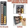 sciuU Wall Mounted Capsule Holder Compatible with Nespresso Original Capsules – Wall Mount Sliding and Decorative Structure – Capacity 20 Capsules – Organizer & Decoration for Home or Office - Image 5