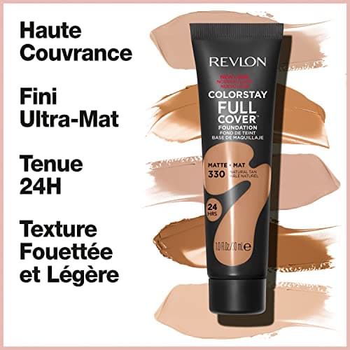 REVLON ColorStay Full Cover - Fond de Teint Couvrant Imperfections - Maquillage Teint - Couvrance optimale et fini mat - Résite à Toutes Épreuves - Effet Seconde Peau - ALMOND 30ml - Image 5