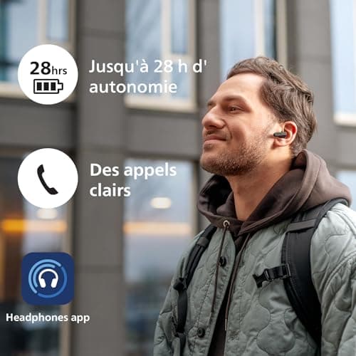 Philips TAT2139BK/00 True Wireless in Ear Bluetooth Headphones - Small Buds. Great Value Natural Sound. Dynamic Bass, Pocket-Sized Charging Case, Clear Calls - Black - Image 7