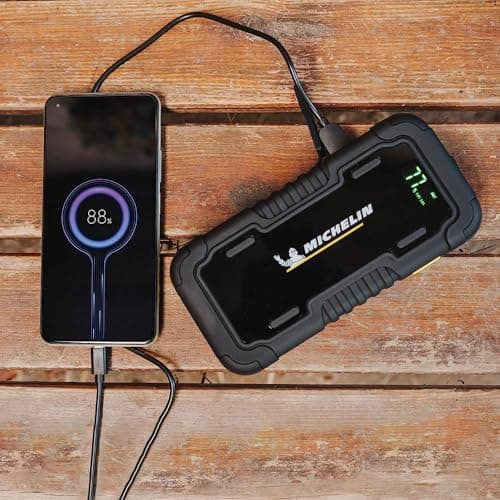 Michelin MJS120 Jump Starter and Power Bank | 12,000 mAh Jump Starter | 1500 A/12 V Peak Current for Vehicles | LED Light | Suitable for 4 L Petrol and 2.5 L Diesel - Image 6