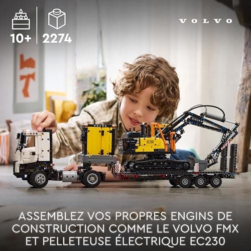 LEGO Technic Volvo FMX Truck & EC230 Electric Excavator Toy for 10 Plus Year Old Boys & Girls, Vehicle Building Set for Kids Who Love Heavy-Duty Construction Models, Birthday Gift Idea, 42175 - Image 4