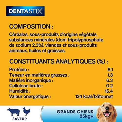 PEDIGREE DENTASTIX 56 Bâtonnets à Mâcher pour Grand Chiens 25kg+, 8 Sachets de 7, Saveur Poulet et Bœuf, Détartrage Dentaire Chien, Soins Dentaires pour Chien (Lot de 2) - Image 6