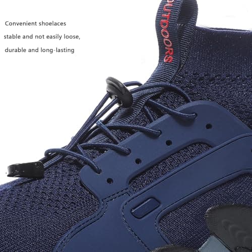 Hiking Shoes Men Women Boots Outdoor Trekking Trail Shoes Non-Slip Walking Shoes Breathable Sneakers, Blue, 42 EU - Image 8