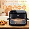 ENSINE Air Fryer Accessories For Philips Dual Basket 1000 Series 7.1L, 3 Pcs Customized Air Fryer Silicone Liners For Philips Na154/09, Reusable Inserts,non-stick, Dishwasher Safe, Grey - Image 3
