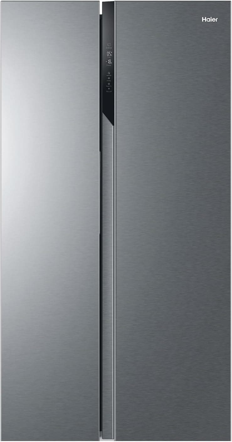 Haier - American Refrigerator - 2 Doors - Energy Class E - Total No Frost Multi Air Flow Technology - Stainless Steel - 337L + 191L (Freezer) - 177.5 x 90.5 x 65.7 cm - Model HSR3918ENPG - Image 1
