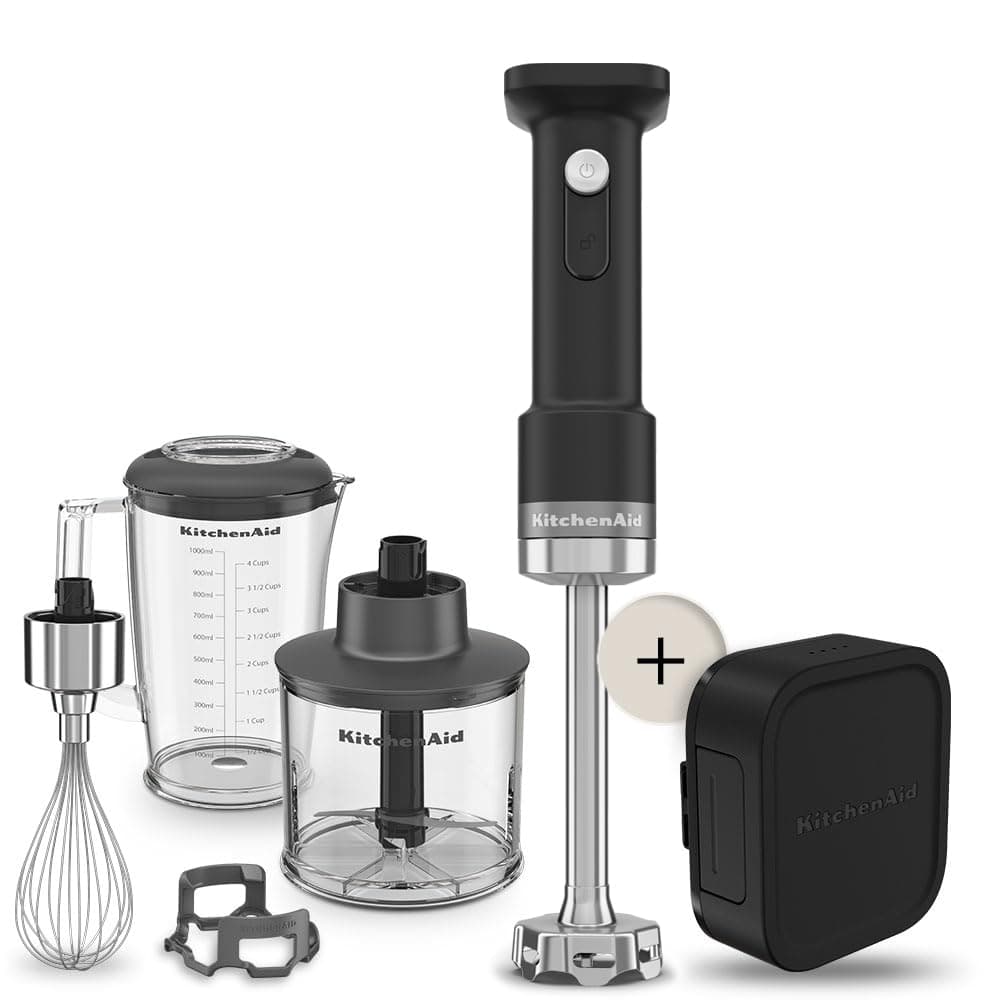 KitchenAid Kitchenaid Cordless hand blender - Go Cordless - Portable blender with 1L blender bowl - Whisk and hedgehog included - Stainless steel blade - Powerful - Scratch resistant protector - With battery