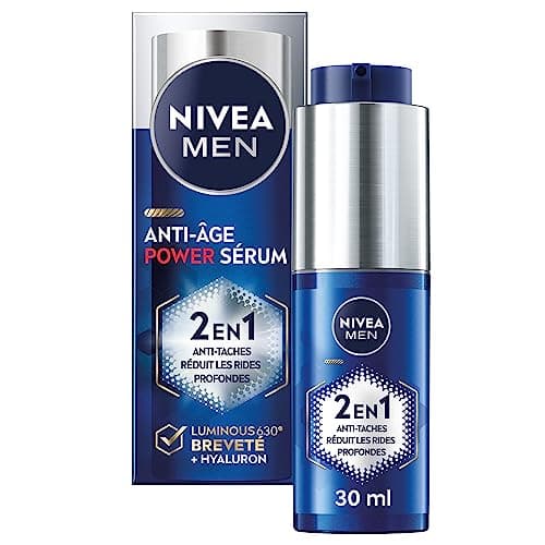 NIVEA MEN Sérum Power 2-en-1 LUMINOUS630® anti-âge & anti-taches (1 x 30 ml), Sérum hydratant visage enrichi en acide hyaluronique, Soin homme pour tous types de peaux - Image 3