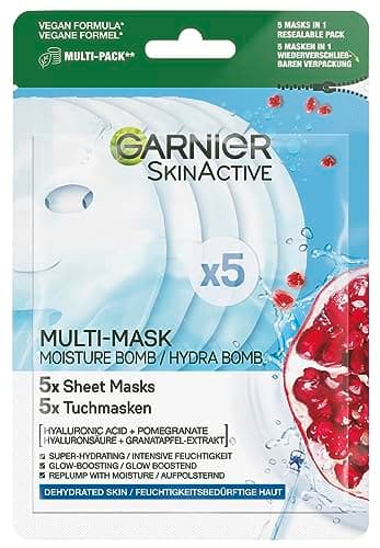 Garnier - SkinActive - Masques Tissus Hydrabomb Grenade - Hydratant et Repulpant - Lot de 5 Masques - Image 2