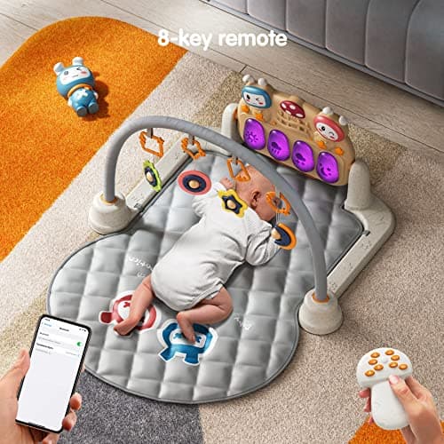 TUMAMA Musical Toy Mat, Play Mat and Games, Music Mat for Baby Activity Mat for Toddlers Boys Girls Gift (Rabbit) - Image 3