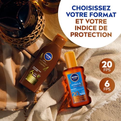 NIVEA Sun Sun Lotion Intense Tanning SPF 6 - Protection & Tan Complexion - Carotene Extract & Vitamin E - Without Self-Tanning - Light & Non-greasy Formula - Normal Skin - 200 ml - Image 8