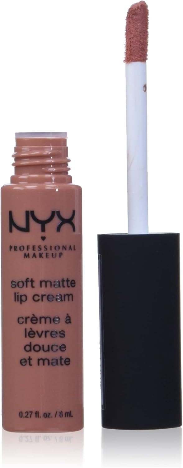 NYX PROFESSIONAL MAKEUP NYX Professional Makeup Soft Matte Lip Cream, Creamy Matte Finish, Ultra-Pigmented Colour, Long-Lasting Wear, Shade: Stockholm (02)
