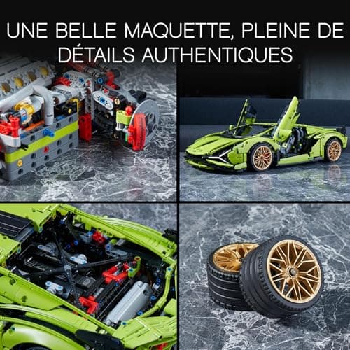 LEGO 42115 Technic Lamborghini Sián FKP 37, Maquette de Voiture à Construire, Modèle Réduit, Construction pour Adultes, Idée Cadeau Hommes et Femmes - Image 7