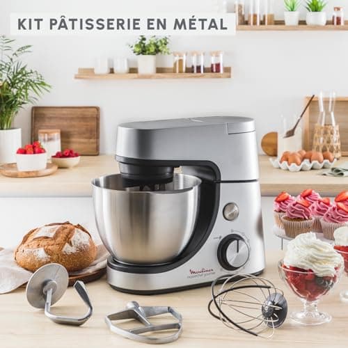 Moulinex 1100W Pastry Processor, Blender, Vegetable Cutter with Accessory for Macedonia, Meat Grinder, Mini Chopper, Masterchef Gourmet Silver QA519D32 - Image 6
