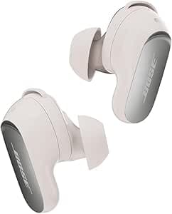 Bose New QuietComfort Ultra Earphones (2nd Gen), Noise Cancelling Wireless Earbuds, Up to 6 Hours of Battery Life, IPx4 Protection Rating, Immersive Sound, Deep Bass, Cloud White