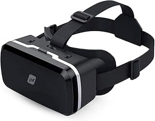 NK Virtual Reality Headset – VR Headset Compatible with iPhone & Android (4.7 Inches – 6.53 Inches), 90-100 Degree Vision, 360° Rotation, Lens Adjustment and Adjustable Pupil – Black