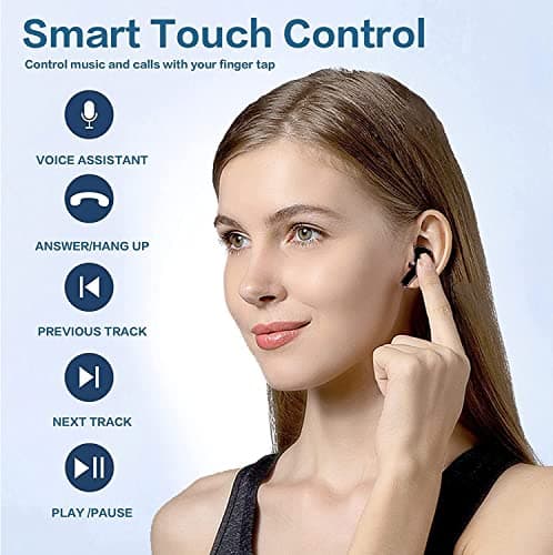 Wireless Bluetooth Headphones, Bluetooth 5.3 Headphones with 4 ENC Noise Reduction Mic LED Screen HiFi Stereo Sound 42H Playtime IP6 Waterproof Sport Headset Touch Control for iOS Android - Image 6