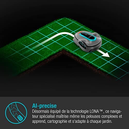 Gardena SILENO Life Smart Robot Mower 1000 m² Set: Innovative Lona AI Technology, Via Application Adjustment, SensorControl, for 35% Max Slopes, Smart Gateway, FR-Version (19702-66) - Image 6