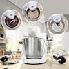 Bosch MUMS6EW13D Series 6 Food Processor, 7 Speed, 5.5L Bowl, Through Cutter, 3 Discs, Dough Hook, Whisk, Silicone Broom, Dishwasher Safe, 1600W, Silver/White - Image 3