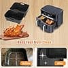 Silicone Air Fryer Mould for Moulinex Air Fryer Two Compartments, Extra Large Capacity 11L EZ942BF0, Reusable Accessories Dish Basket Silicone for Tefal Dual Easy Fry XXL EY942BE0 - Image 7