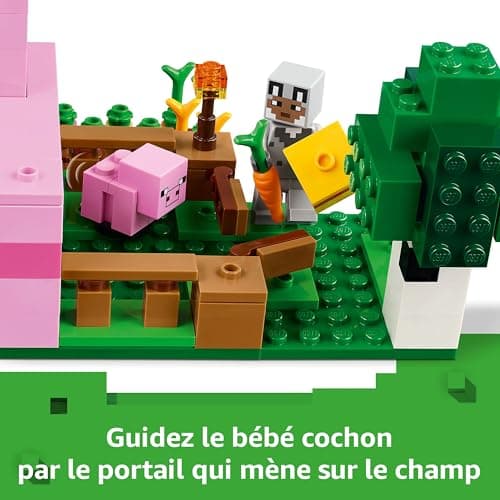 LEGO Minecraft Piglet House Building Toy with Hero Mobs Farm & Forest Biome Figurine - Gift for Gamer, Girl or Boy from 7 Years Old 21268 - Image 5