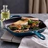 LE CREUSET Skillet Enamelled Cast Iron Grill, Square, 26 cm, 2.85 kg, Deep Teal, 20183266420422 - Image 3